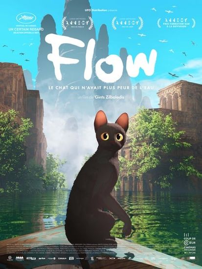 Affiche de « FLOW, LE CHAT QUI N’AVAIT PLUS PEUR DE L’EAU »